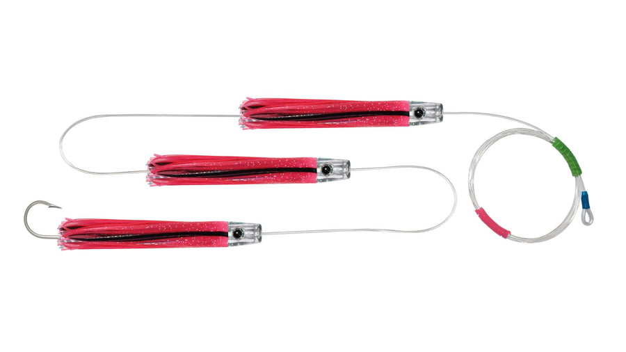 Chain Pink Skirted Pusher Trolling Lures.