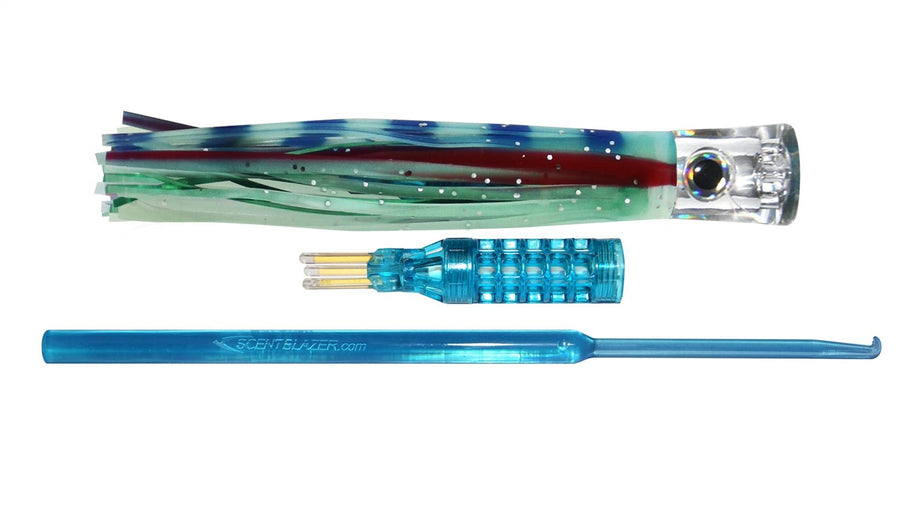 Lure green luminator skited 6in or 15cm nano chugger head.
