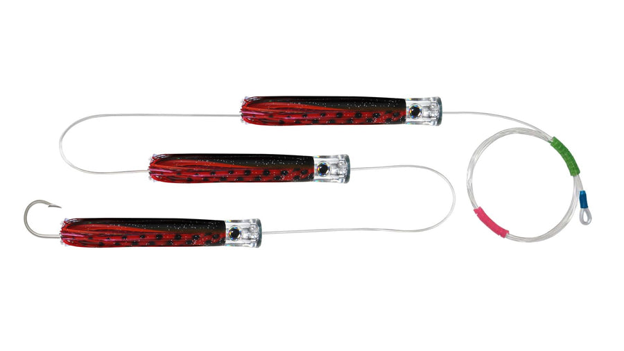 Chain Red & Black Squid Skirted Chugger Trolling Lure.