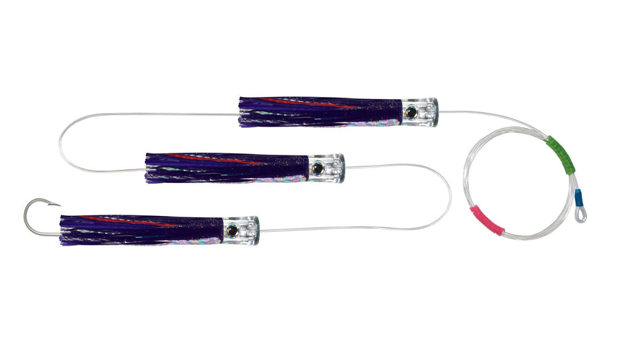 Chain Purple Frigate Skirted Chugger Trolling Lure.