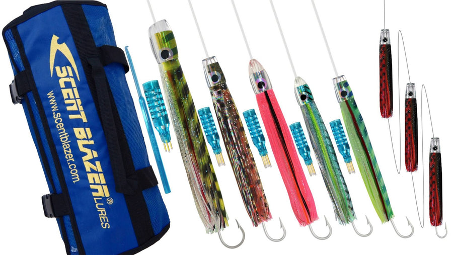 NSW Tuna game fishing lure pack spread.