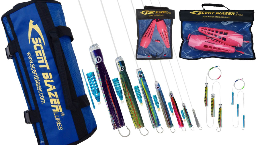 Complete lure pack for all types of deep sea game fish.